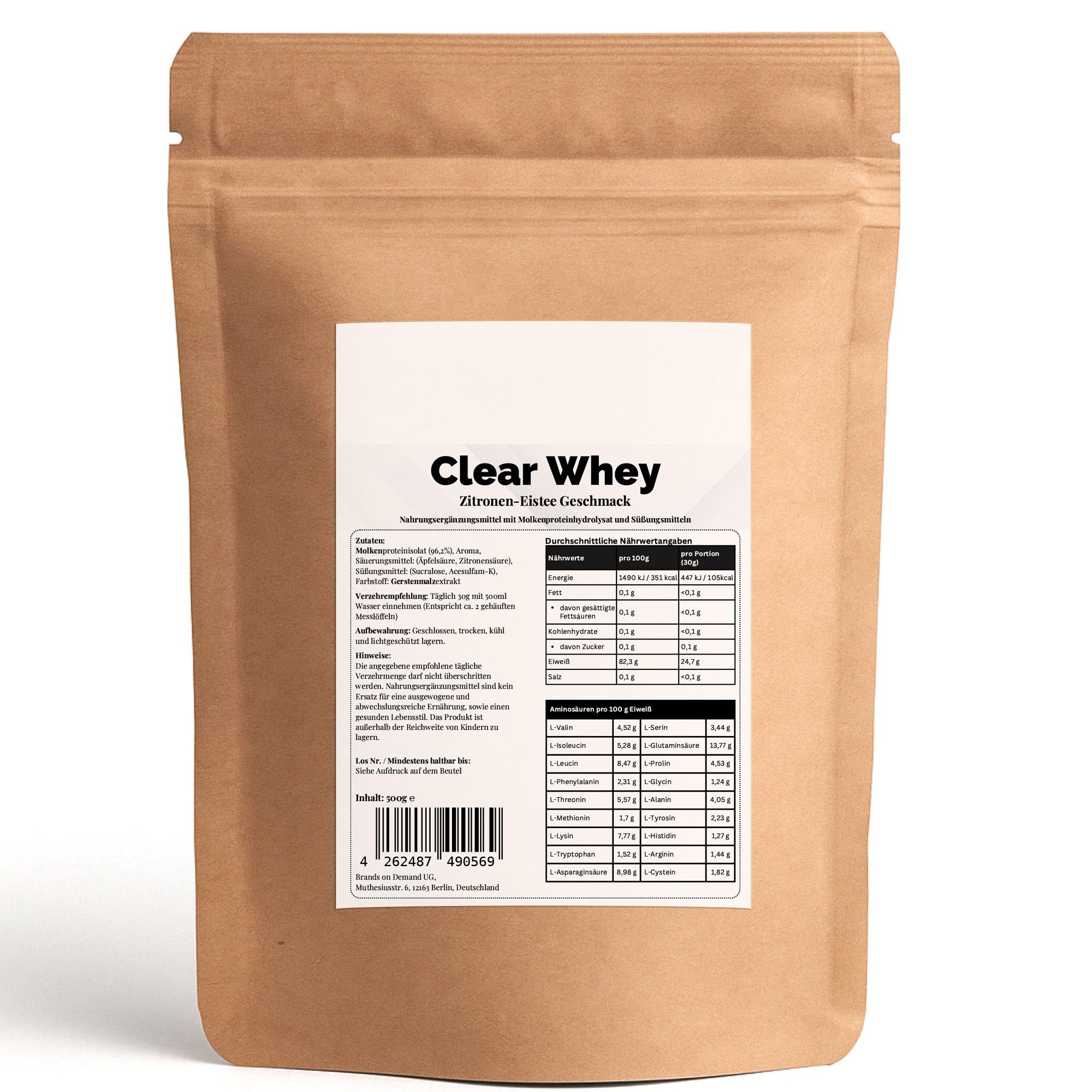 Clear Whey Protein Eistee Zitrone - 500g